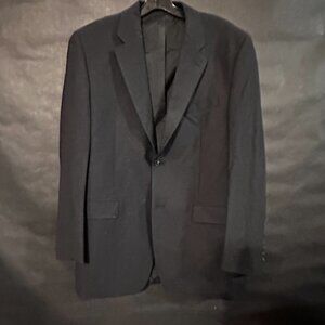 RalpH Lauren Black Blazer Sport Coat Jacket 44R  Wool Sports Size 44